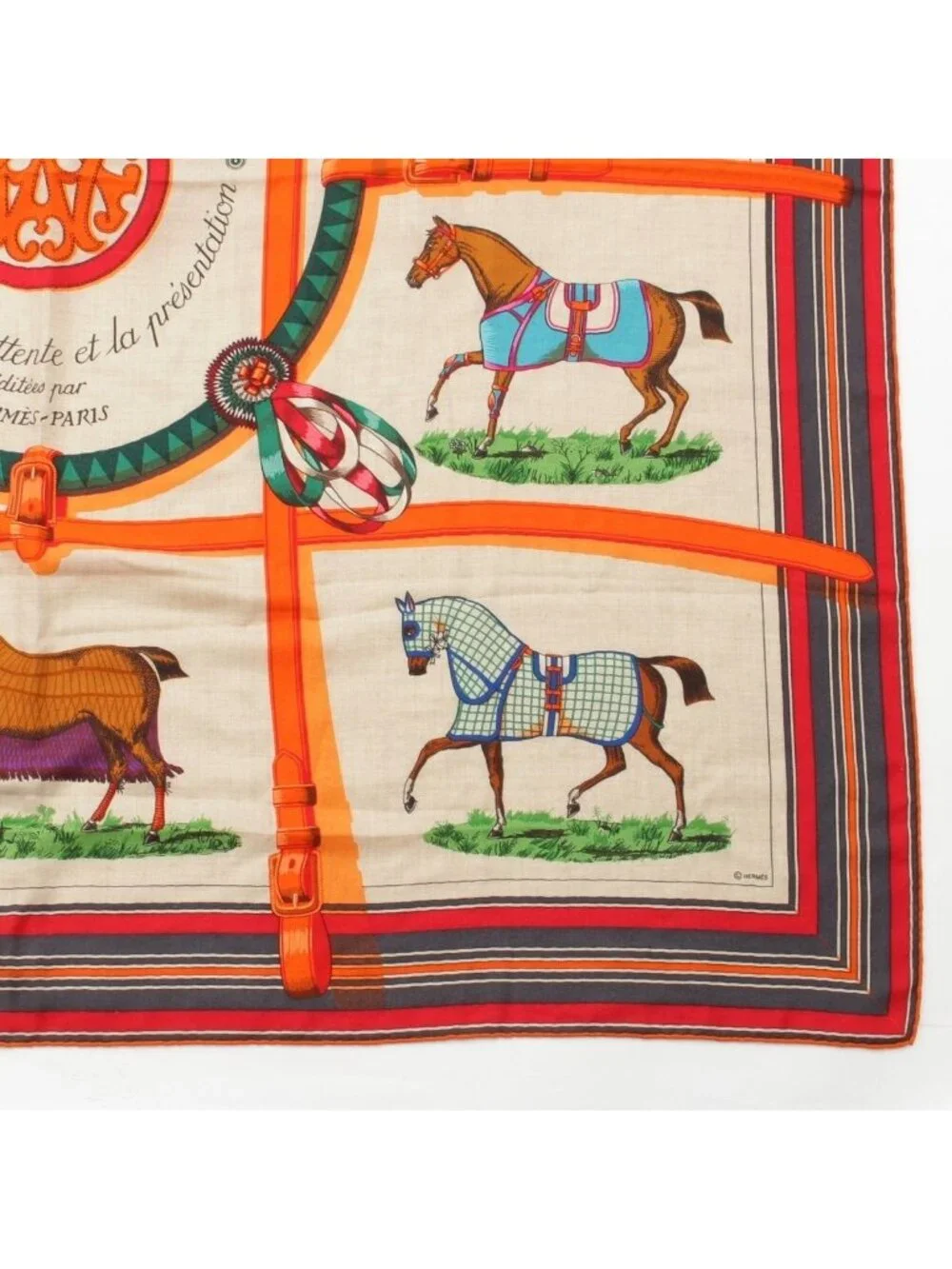 Hermes Carre Geant Couvertures Et Tenues de Jour Horsewear Cashmere Silk Scarf